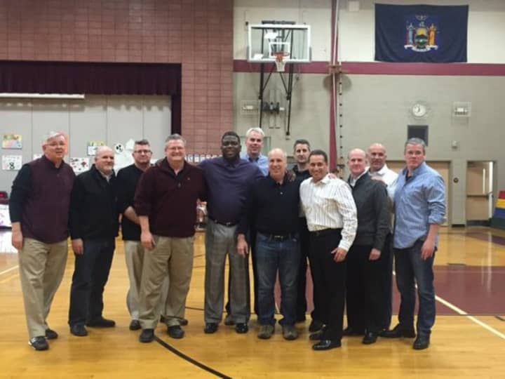 Valhalla alumni and former basketball players from the late 1970s and early 1980s were at the game where the Valhalla Vikings beat Pleasantville High School by one point at the buzzer.
