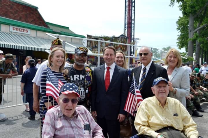 Weschester County Executive Rob Astorino attended a special veterans event at Rye Playland for Memorial Day.