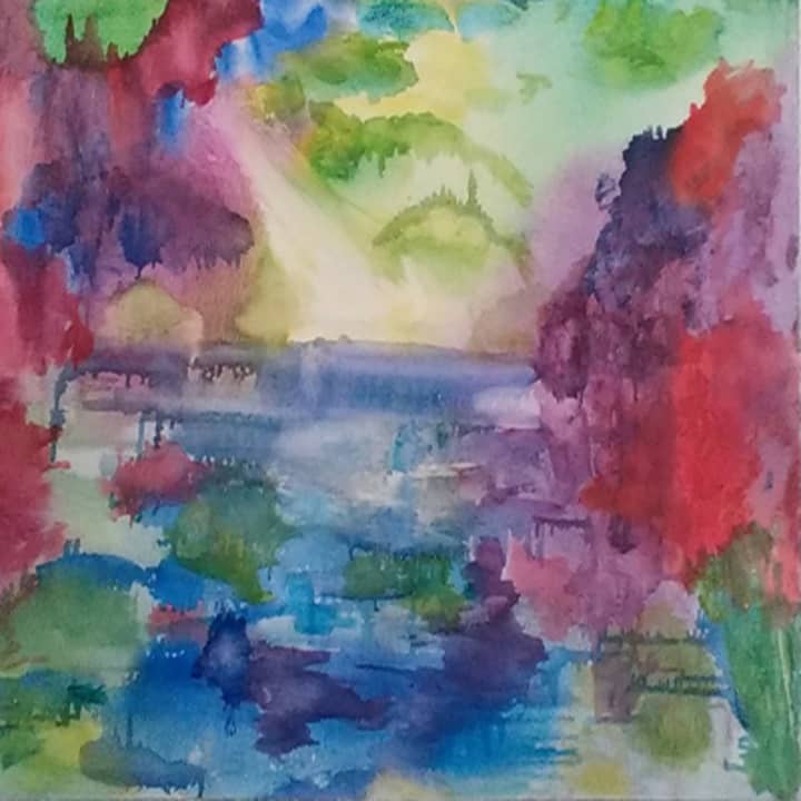 A painting by artist Dorothy Rainier, whose work will be featured in a new exhibit entitled “Memories,&quot; which will open at the Larchmont Public Library on Friday, Oct. 2. 