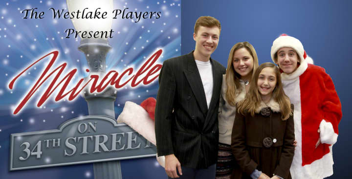 From left, Xander Warne, Carina Papa, Gianna Agosto and Dean Kapica appear in &quot;Miracle on 34th Street.&quot; 