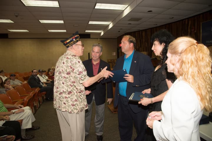 Veterans were honored by local officials in Clarkstown.