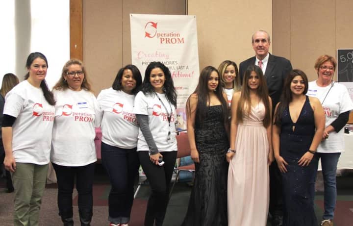 Westchester Deputy County Executive Kevin Plunkett visited the Operation Prom dress giveaway launch event on Friday.