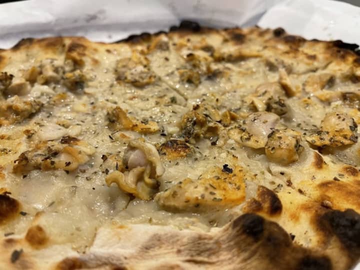 White Clam Pizza from Frank Pepe Pizzeria Napoletana in New Haven