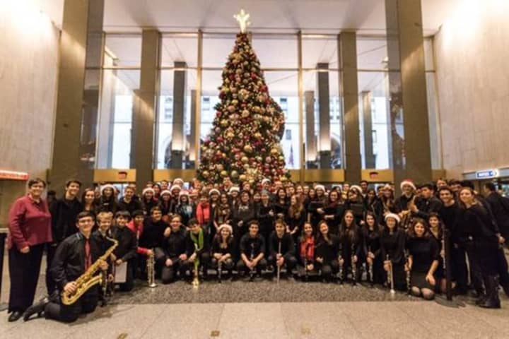Students from the Irvington High School&#x27;s wind ensemble and choir performed recently at the Bernard Kaplan Memorial Concert in the MetLife Building in New York City.