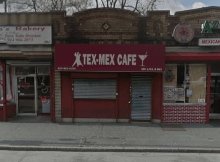 Tex-Mex Cafe, a tavern on South Broadway in Yonkers, was the scene of some gunplay early Friday. No one was hurt in the incident, but two men have been arrested.