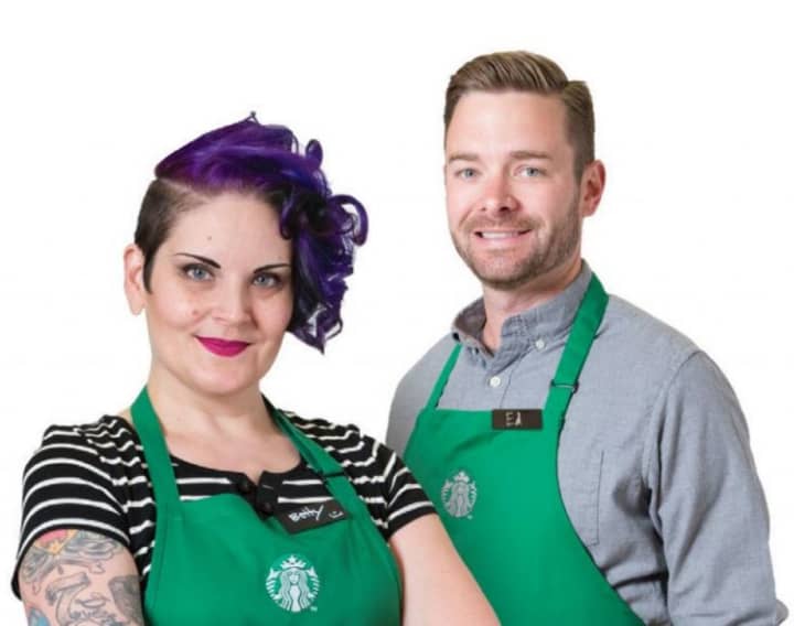 Blue hair and tats are on the clothing menu for baristas at Starbucks nationwide.