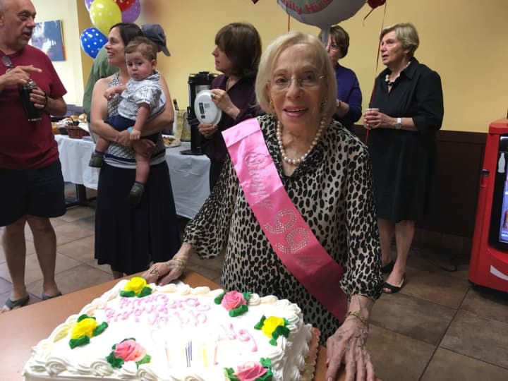 Scarsdale Candy&#x27;n Cards owner Emily Hirsch celebrates turning 99.