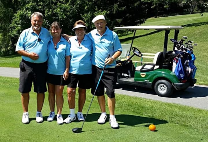 One foursome at &quot;The Claude&quot; was Claudio&#x27;s grandparents, Karen and George Bajcar, on the right, and their friends from Quebec, Luc and Marie Noel.