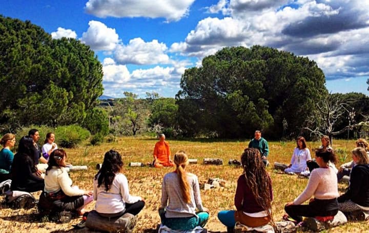 A Teaneck yoga studio is hosting a free monthly meditation circle -- that will surely be less outdoorsy than this one, in Portugal.