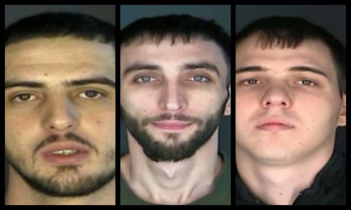 Orgen Hoxha, from Overlook Terrace, Clifton, New Jersey resident Armand Selmani, 23 and Bronx native Gramos Muhaxheri, 22, were arrested by Scarsdale police.