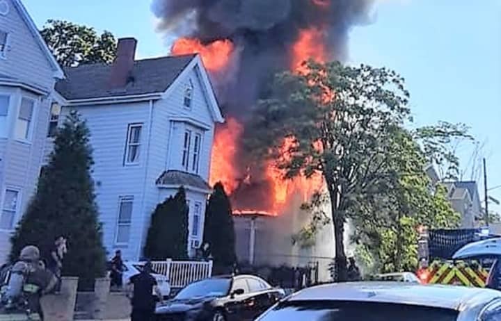Flames quickly consumed the abandoned Fair Street home on Paterson&#x27;s east side.
