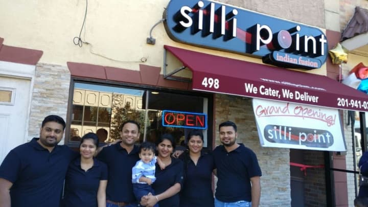 Silli Point Partners from left: Sanket and Priti of Lyndhurst; Urvee, Kushal and Aayan, 2,  of Nutley; and Tushar and Pooja Patil of West New York.