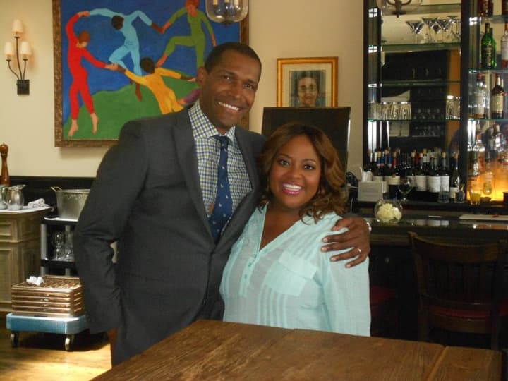 New Rochelle resident Alvin Clayton, left, with Sherri Shepherd of &quot;Holy &amp; Hungry.&quot;&#x27; 