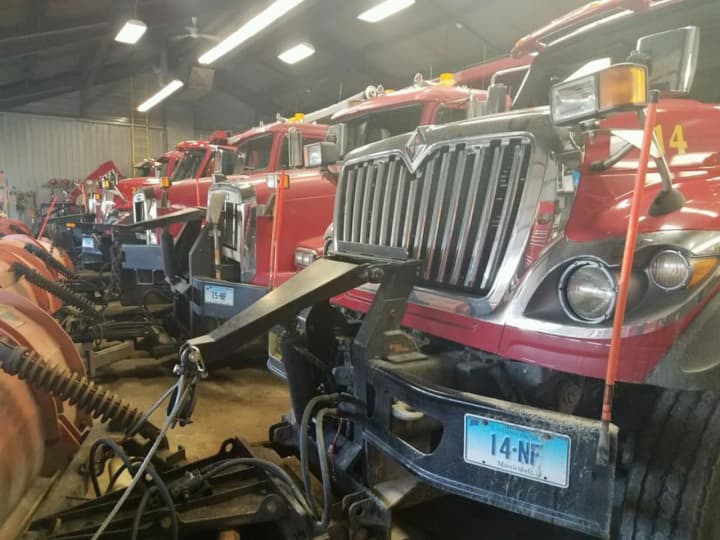 New Fairfield plow trucks are ready to roll for Tuesday&#x27;s blizzard. Due to the impending weather conditions, the Town Hall and Senior Center, and New Fairfield Library will be closed Tuesday, March 14.