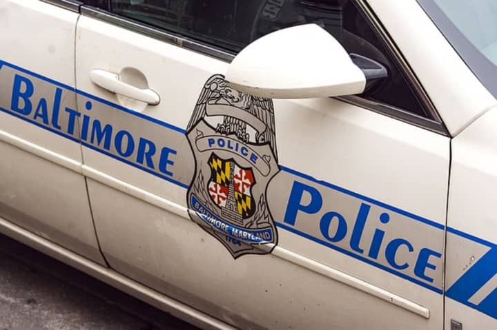 A Baltimore Police car