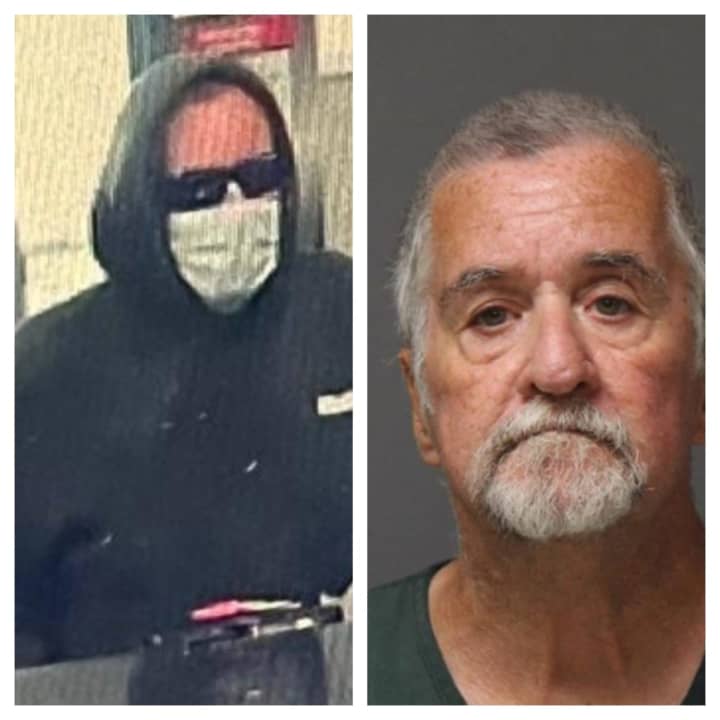 Bank robbery suspect, left, and Daniel McCarthy