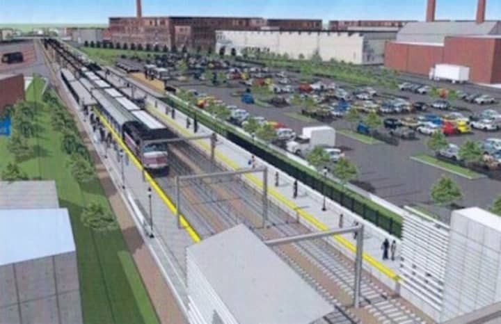 An artist&#x27;s rendering of the proposed Barnum Station on the East Side of Bridgeport.