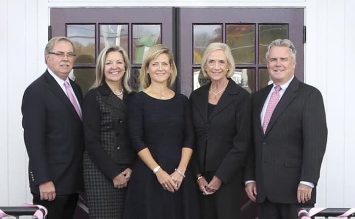 Left to right are Ken DelVecchio, Candace Adams, Lis Reed, Melanie Smith and Walter Hibbs of Berkshire Hathaway HomeServices.
