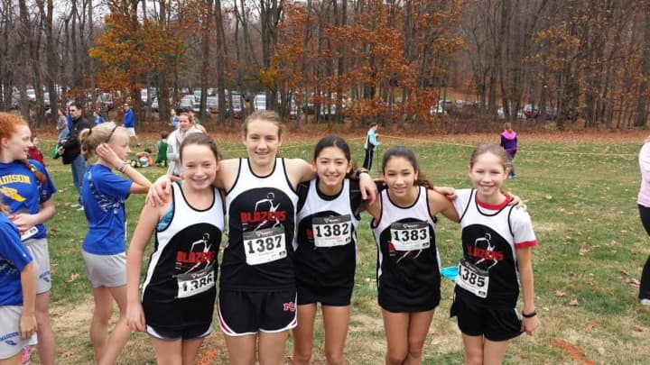 <p>The New Canaan Blazers ran at the Connecticut Middle School Cross Country Championships Nov. 7. </p>