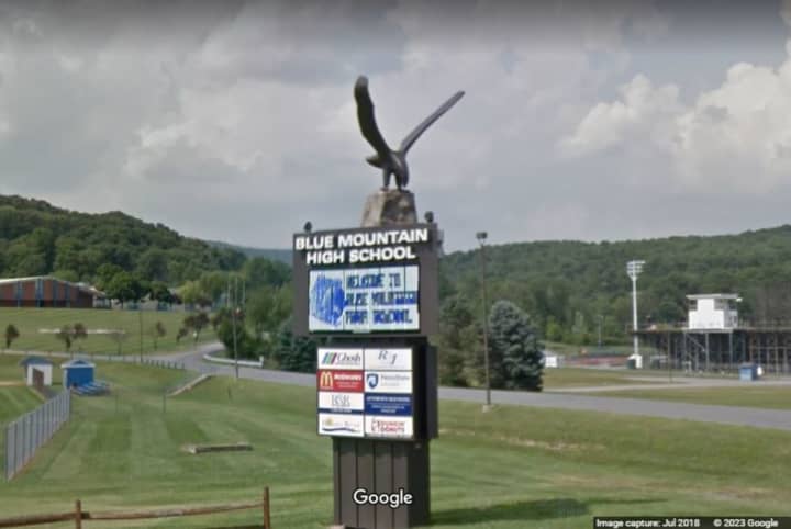 A Blue Mountain High School teacher has been placed on administrative leave pending the results of a state police investigation.