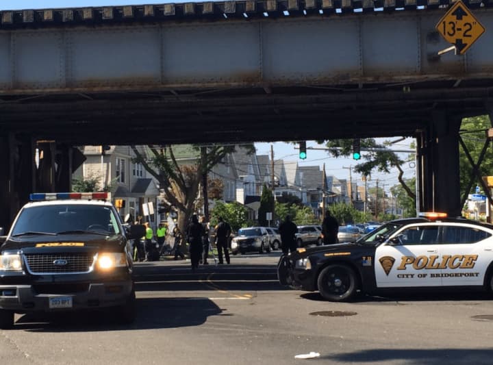 The fatal crash occurred at Railroad Avenue and Iranistan Avenue in Bridgeport on Thursday afternoon. The suspect&#x27;s car also hit two pedestrians.