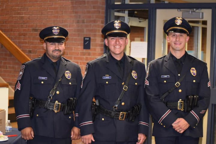 Three members of the Brookfield Police Department were promoted Wednesday night.