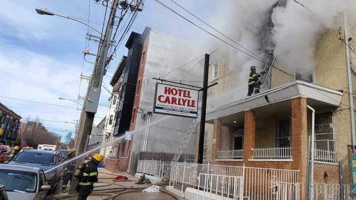 Hotel Carlyle fire on March 15, 2023.