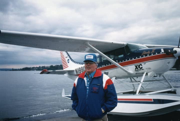 Tom Casey piloted a floatplane around the world.