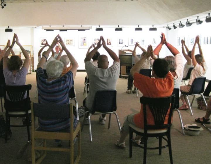 Teens and adults are invited to join chair yoga class.