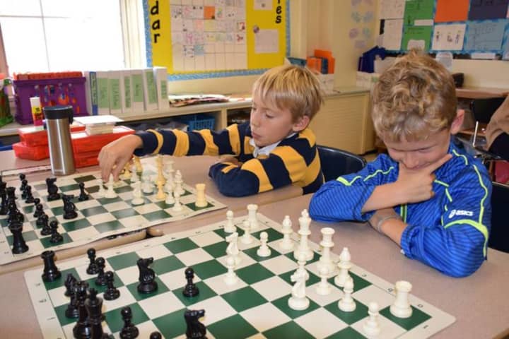 Bronxville students plays chess during their lunch periods through the Bronxville After School Clubs program.