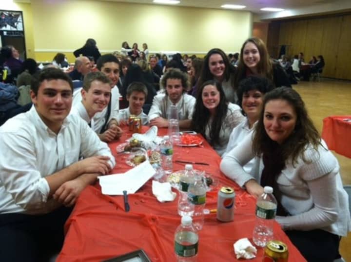 The Clarkstown North High School volunteers prepared food and played supporting roles in the Murder Mystery show.
