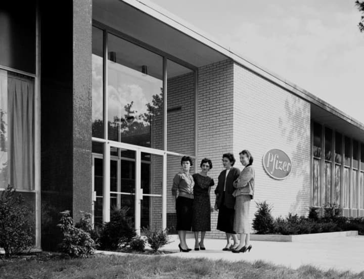 The Clifton Pfizer facility, circa 1958. Pfizer has a long history in the Garden State but a recent merger with Ireland-based Allergan is causing the state to review its tax laws.