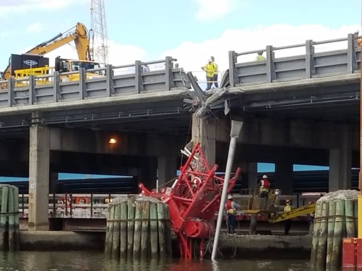 A construction crane collapsed across all lanes on the new Tappan Zee Bridge last July, injuring several people, but, miraculously, killing no one. The bridge&#x27;s builders have been fined $12,000 for, OSHA said, maintaining an unsafe work site.