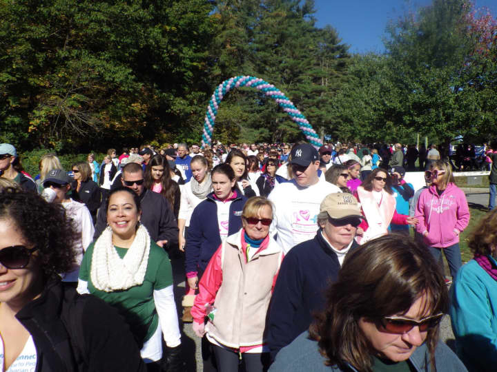 People from across the tristate area come to FDR Park in Yorktown Heights each year to be part of the annual Support-A-Walk for Breast And Ovarian Cancer.