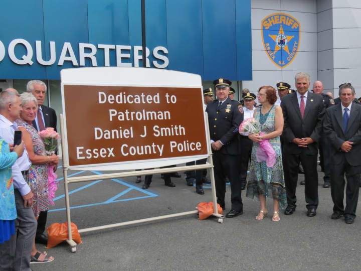 Officials gathered Wednesday to dedicate a stretch of I-280 to the memory of a police officer killed in the line of duty 35 years ago.