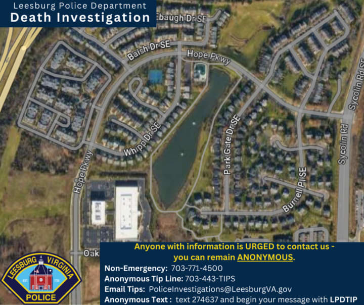The harrowing discovery was made at approximately 4:30 p.m. by a community member in the pond behind Park Gate Drive, NE in Leesburg, local authorities said.