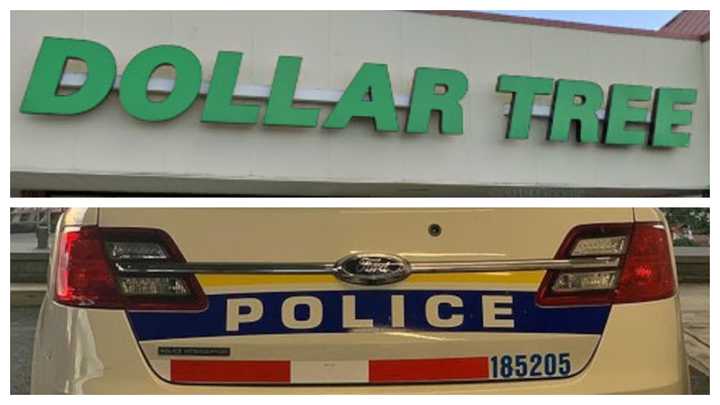 Dollar Tree; a Philadelphia police car.