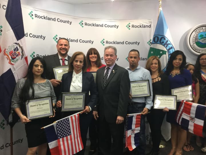 In honor of Dominican Independence Day, Rockland County Executive Ed Day recognized five local business people and two organizations.