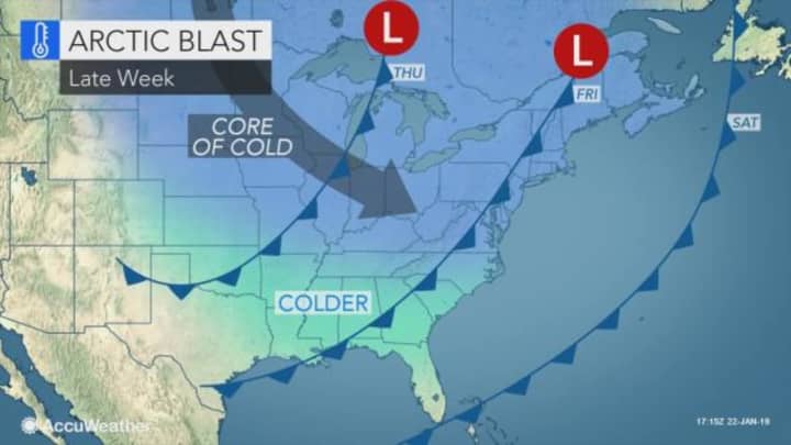 Another Arctic blast could be ahead for parts of the East Coast.