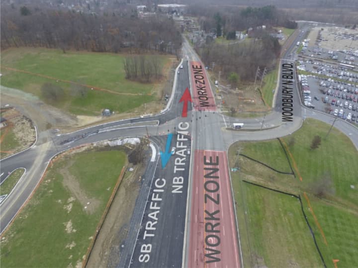 Traffic will be shifted on Route 32 in Woodbury.