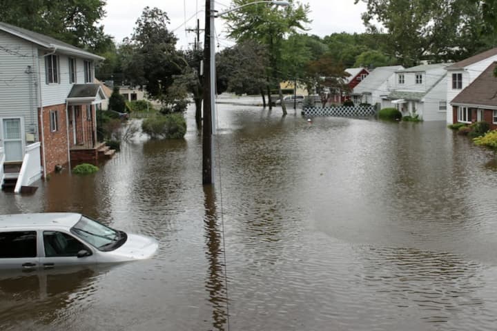 Flooding in Rochelle Park from Hurricane Irene.