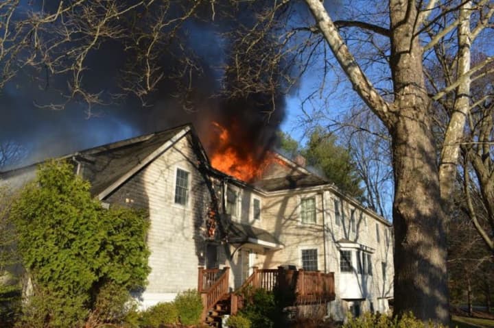 House fire at 145 Mountain Laurel Road in Fairfield