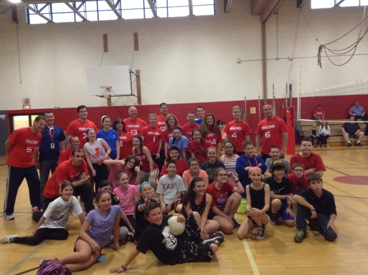 South Orangetown Middle School students and staff took part in a charity volleyball game to help raise funds for the Jimmy Hauburger Memorial Foundation.