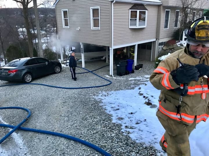 The Candlewood Company of the Brookfield Volunteer Fire Department quickly shut down a blaze Sunday in a garage on Clearview Drive.