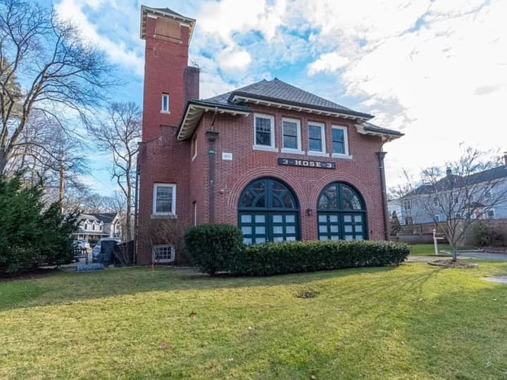 A luxury home in the form of a fire station in Wellesley.