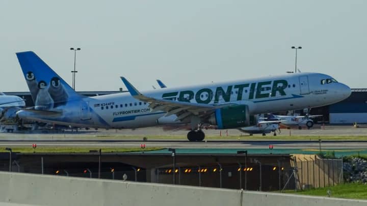 A Frontier Airlines flight.&nbsp;