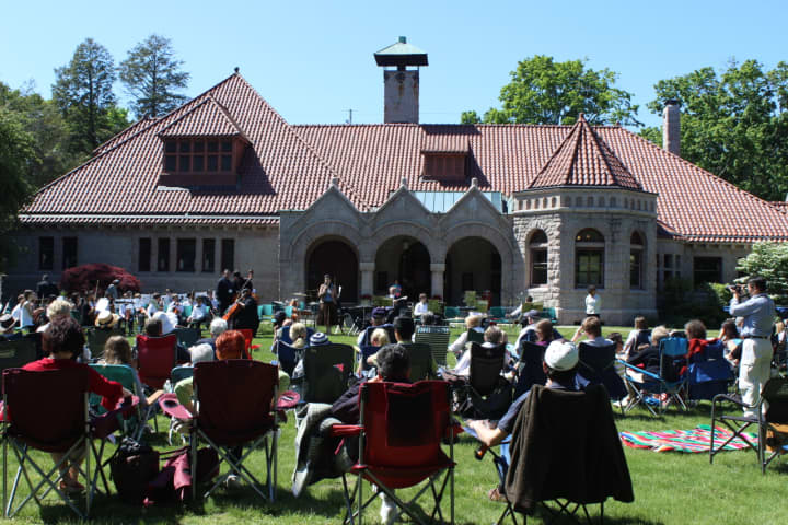 A performance by the Greater Bridgeport Youth Orchestra. The orchestra will perform on the lawn at the Pequot Library in Fairfield on May 21.