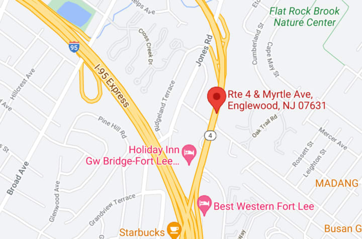 The crash occurred on westbound Route 4 off Myrtle Avenue.