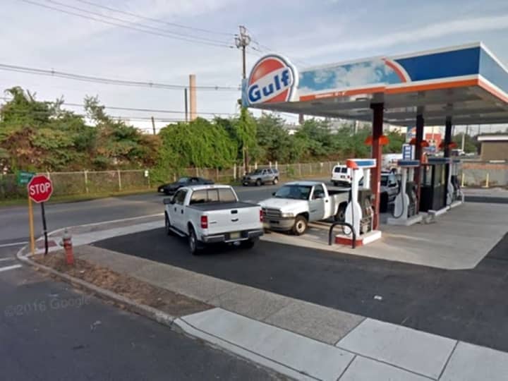 The Gulf station on River Drive.