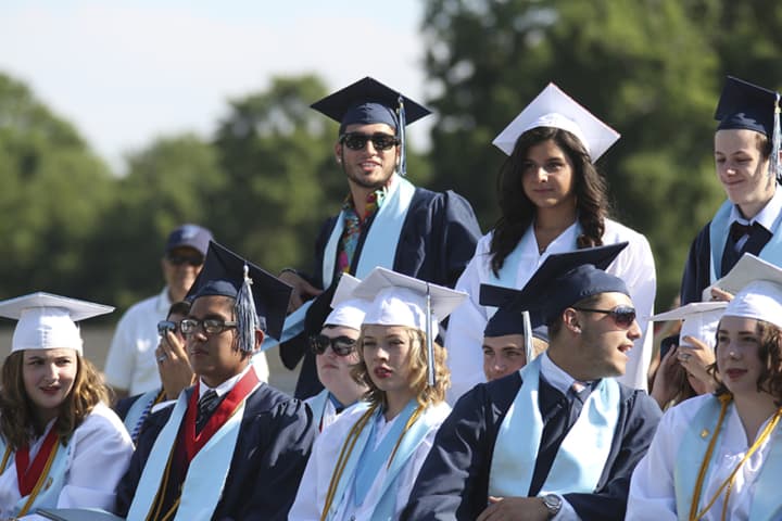 Students are shown at the Westlake High School Class of 2016 graduation ceremony.